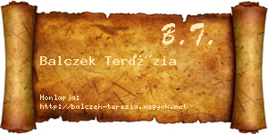 Balczek Terézia névjegykártya