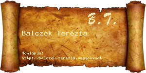 Balczek Terézia névjegykártya